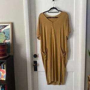 XS/S Dwell & Slumber Yellow Women's Midi Dress